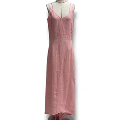 新品 タグ付 未使用 C.P. COMPANY シーピーカンパニー リネンキャミワンピース ドレス ロングワンピース マキシ丈 背中開き リボン リネン 麻 イタリア製 ピンク サイズ42 レディース 夏 ゴーゴー古着久喜倉庫店 No.1120Y