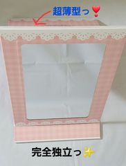 ✨美品✨可愛い♪ 折りたたみ 超軽量 超薄 ミラー ♬.*ﾟバックにもinOK★