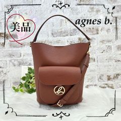 美品✨【agnes b. アニエスベー】 2way ショルダーバッグ ブラウン