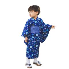 子供用 着物 浴衣 トンボ柄 浴衣+襦袢+帯 3点セット 高級感 品質重視 洗える 夏着物 浴衣セット