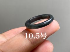 L11-235 一点物 黒緑 13.5号 ミャンマー産A貨本翡翠くりぬき リング L11-235 一点物 黒緑 13.5号 ミャンマー産A貨本翡翠くりぬき