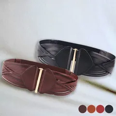 ベルト レディース 太 本革 おしゃれ 幅広 リアル レザー レザーベルト ワイド 太ベルト 編みベルト 編み 黒 赤 ブラウン キャメル 牛革 韓国 メール便送料無料