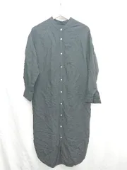 ◇ ⊂ apart by lowrys アパートバイローリーズ リネン 長袖 ロング丈 ワンピース サイズM ブラック レディース E  【1412090030055】