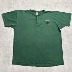 90s USA製 企業t ヘンリーネックt ビンテージt COTTON DELUXE 袖裾シングル 古着