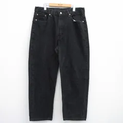 W36/古着 ジーンズ リーバイス Levis 550 メンズ コットン 黒 ブラック デニム 25sep19 中古 ボトムス ジーパン Gパン ロング パンツ
