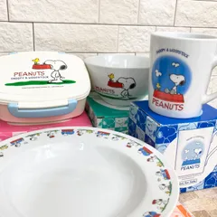 【非売品新品】スヌーピー 食器 まとめ売り マグカップ 皿 ボウル 弁当箱16点 非売品 セブンイレブン スヌーピー 皿 マグカップ 弁当箱 6点