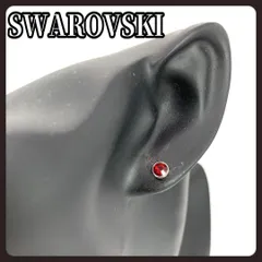 SWAROVSKI　スワロフスキー　ピアス　クリスタル　レッド