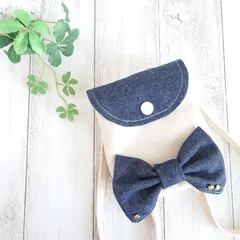 小型犬用 猫用 ♡ でかリボン ♡ お出かけリュック ( ブルー )