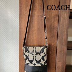 コーチ　COACH　シグネチャー　キャンバスショルダーバック　斜め掛け