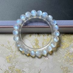 高品質透明感 強いシラーブルームーンストーン ブレスレット10㍉17