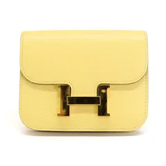 入手困難 希少★【HERMES】 コンスタンス スリムウォレット gold エルメス コンスタンス スリム ゴールド/ライム/ゴールド金具