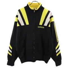 アディダス 80s デサント製 ヴィンテージ トラックジャケット ジャージ XO ブラック adidas 長袖 ロゴ ビッグサイズ メンズ 【中古】  【230903】