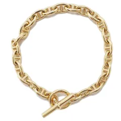 HERMES エルメス ミニシェーヌダンクル K18 3.9g 17cm ブレスレット ゴールド エルメス HERMES シェーヌダンクルミニパンクブレス K18ピンクゴールド