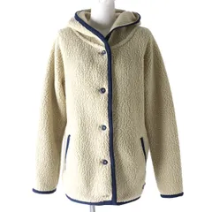 美品△正規品 Patagonia パタゴニア 23105 シャーリング フリース フーデットカーディガン レディース アイボリー系 Sのサムネイル