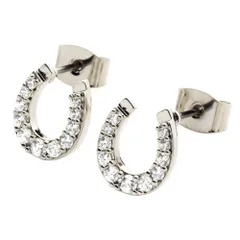 【C：シルバー×ピアス】[Cream dot. クリームドット公式] ピアス レディース 4タイプ ホースシュー 馬蹄 ビジュー 大人 上品 シンプル きれいめ