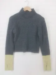 ◇ BONLECILL ボンルシール ハイネック ニット 長袖 カットソー サイズF ダークグレー系 レディース P  【1305060001899】