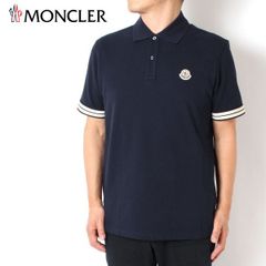 25SSモデル モンクレール MONCLER ワッペン+スリーブライン 鹿の子ポロシャツ【ネイビー】 8A00020 89A16 7A9/【2025SS】m-tops
