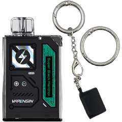 Vapengin7500（ベイプエンジン）Super Black Menthol（スーパーブラックメンソール）Vapengin7500専用キャップ付きキーホルダーセット ベイプ 本体 持ち運びシーシャ vape 電子タバコ 爆煙