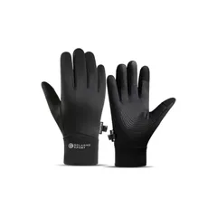 【新品】 [MOWO] グローブ 防寒手袋 メンズ 冬 手袋 【あったか裏起毛・スマホ対応・滑り止め手袋】バイクグローブ タッチパネル対応 撥水加工 防風 紛失防止結び付け 人間工学 黒 登山 釣り スキー 通勤 通学 作業 男女兼用 (ブラック, L) 1