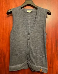 DIESEL コットンニットベスト ネイビー Sサイズ