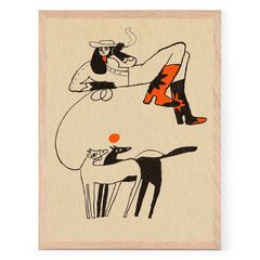 PSTR studio アートポスター 30×40cm Red Starred Boots 北欧雑貨 アートプリント ポスター/145x110959-30x40