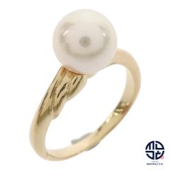 TASAKI タサキ 田崎 K18YG 18金イエローゴールド 真珠 アコヤパール8.2mm 1P リング 指輪 ジュエリー アクセサリー ブランド 約9号