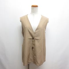 コンテ conte リバー フレアスカート ウール 38 ブラウングレー