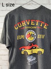 L／US古着／Ｔシャツ／シボレーコルベット／CORVETTE／GILDAN／バックプリント