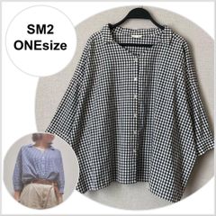 A0361【美品♪】サマンサモスモス　ギンガムチェックブラウス