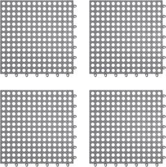 East Leaf うさぎ すのこ マット プラスチック ケージ チンチラ 小動物 30x30cm 4枚セット グレー(グレー,  30x30x0.8cm)