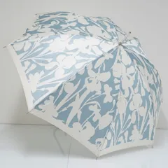 NINA RICCI ニナリッチ 傘 USED品 エレガント フラワーモチーフ グラス骨 ライトブルー 軽量 60cm A2430