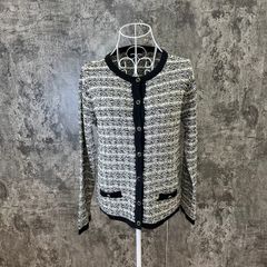☆HK WORKS LONDON☆しまむら♪ジャケット♪ブラック♪ツイード(L)