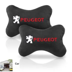 新作 プジョー Peugeot  刺繍ロゴ入り 車用 ネックピロー ネックパッド クッション ヘッドレスト 2個セット aaac qtm