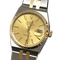 ロレックス 17013 ROLEX オイスタークォーツ デイトジャスト メンズ 腕時計 SS YG コンビ シャンパンゴールド文字盤 ブランド【中古】