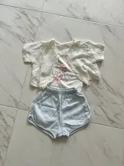 トゥイーン カーディガンセット 子供用ジーンズショーツ ベビージーンズショーツ