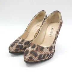 ◇ DIANA ダイアナ レオパード柄 ヒールアップ パンプス サイズ23 ブラウン レディース E  【1303020027262】