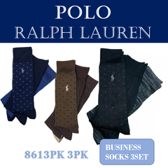 POLO RALPH LAUREN(ポロ ラルフローレン) 3足組(6枚) メンズ ビジネスソックス 8613PK 3PK