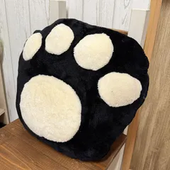 肉球背あてクッション 猫柄 足跡 足あと あしあと 犬柄 枕