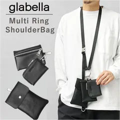 ☆ glabella MULTI RING SHOULDER BAG glabella グラベラ ショルダーバッグ ポーチ マルチ リング ショルダーバック ショルダー ストラップバッグ ネックポーチ ストラップバック マルチ フェイクレザー 組み合わせ