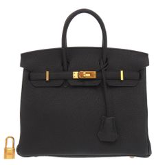 未使用 エルメス バーキン25 トゴ ブラック ローズゴールド金具 D刻印(2019年製) ハンドバッグ 黒 1619 HERMES