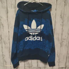 adidas ブラック フラワープリント パーカー L 新品未使用 org.jpg