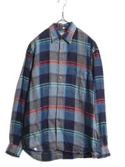 【お得なクーポン配布中!】 80s 90s イタリア製 100% リネン チェック 長袖 シャツ メンズ M / 80年代 90年代 ユーロ ヴィンテージ オールド 高級 マルチカラー 薄手