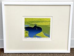 【na-00100】森岡完介　流水　リトグラフ　版画　現代アート　美術品　インテリア