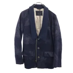 マリテフランソワジルボー 総柄 ウールジャケット M ネイビー MARITHE + FRANCOIS GIRBAUD メンズ 【中古】  【231010】