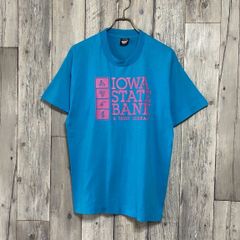 90's SCREEN STARS BEST スクリーンスターズ シングルステッチ 米国製 水色 半袖 Tシャツ TEE L