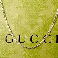 極美品50cm グッチ ボストン ベネチアンチェーン ネックレス/25-1248