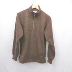 ◇ GLOBAL WORK ハイネック　ハーフジップ　秋冬　カジュアル 長袖 セーター サイズM ブラウン系 レディース E  【1505290014656】