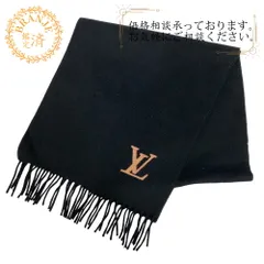 美品✨ルイヴィトン　 カシミヤ100%ロングマフラー ブラウンオレンジ LOUIS VUITTON ルイヴィトン ショール モノグラム シルク ウール