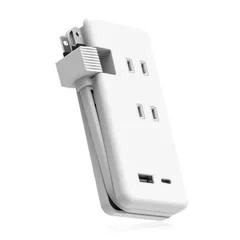 【数量限定】ケーブル収納 USB 15W コンセント×3個口 電源タップ USB-A×1ポート USB-C×1ポート エレコム ホワイト ECT-1802WH