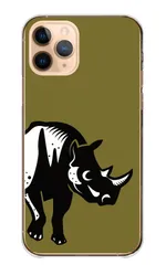 iPhone13Pro Max ケース カバー アイフォン13 プロマックス スマホケース ハードケース サイ さい シロサイ 動物 野生 強い かっこいい おしゃれ シルエット メンズ カラー05